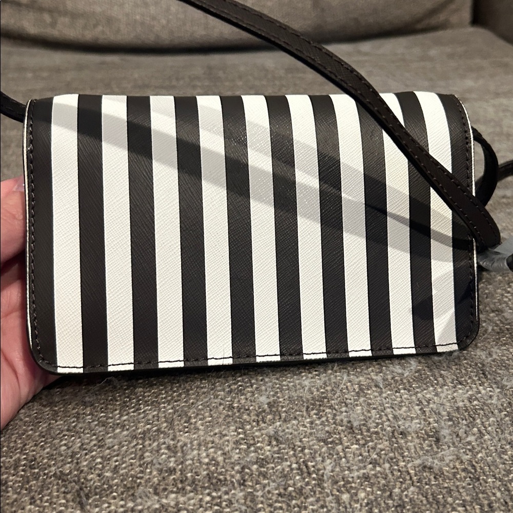 henri bendel Pink Pearl Stud Crossbody & Black White Stripe Crossbody Duo - Picture 10 of 12